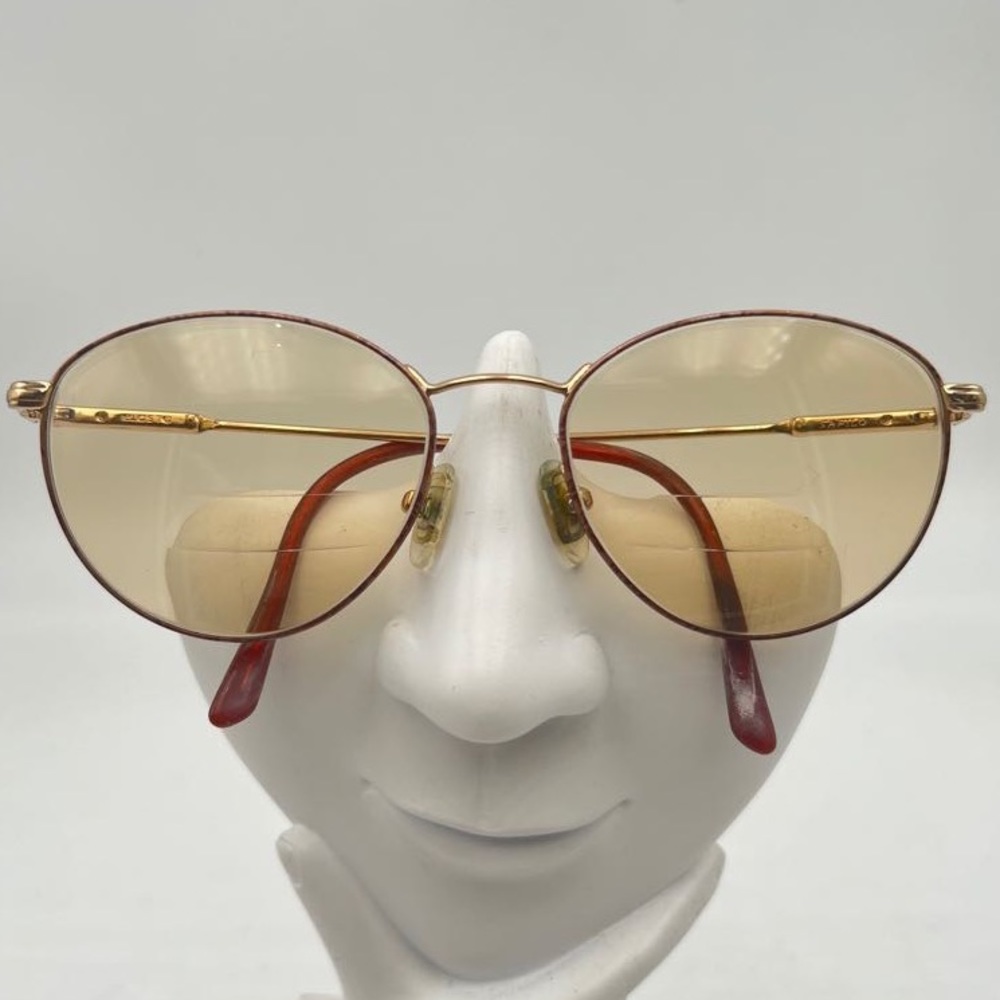 Safilo Elasta Gold Oval Sunglasses Frames
